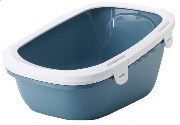 Katzentoilette Simba Sift XL, 64 x 46 xH 31 cm, blau-weiss