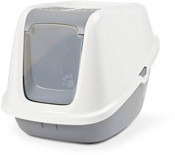 Katzentoilette Nestor Giant, weiss-grau