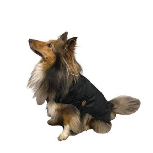 Art. 110 – 30 cm, schwarz – Fashion Dog - Hunde-Regenmantel mit Fleecefutter