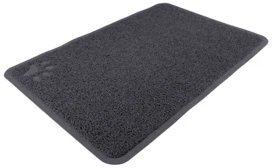 Vorleger für Katzentoilette PVC anthrazit 40 × 60 cm