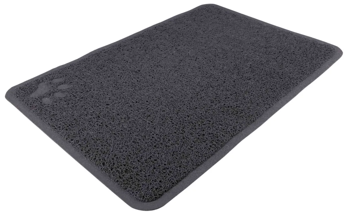 Vorleger für Katzentoilette PVC anthrazit 40 × 60 cm