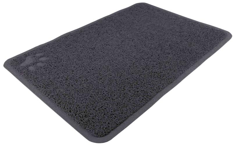 Vorleger für Katzentoilette PVC anthrazit 40 × 60 cm