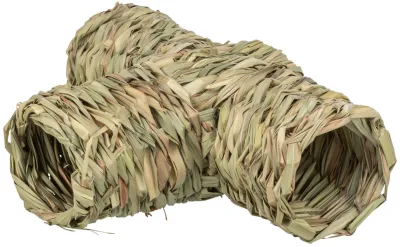 Trixie Tunnel mit Abzweiger aus Gras für Hamster 25 × 9 × 18 cm