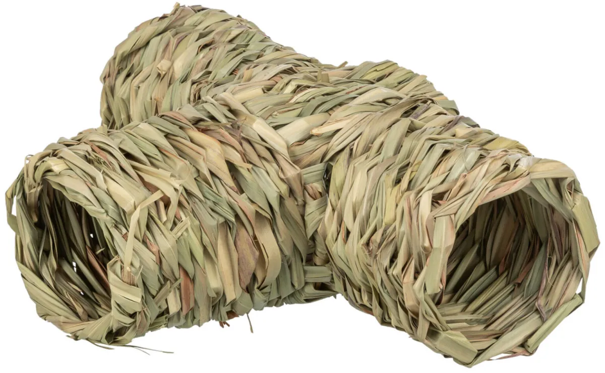 Trixie Tunnel mit Abzweiger aus Gras für Hamster 25 × 9 × 18 cm