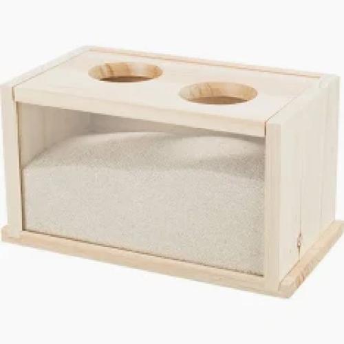 Trixie Sandbad Holz 20×12×12 cm für Mäuse und Hamster