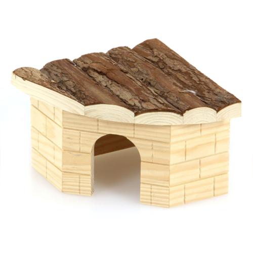 Holzhaus Eck-Holzhaus Schinznach, für Hamster 15x15x10cm – Copacabana