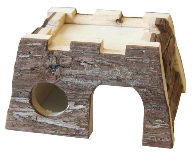 Nagerhaus Hamster Haus Pueblo 18x14x11cm, aus Naturholz – swisspet