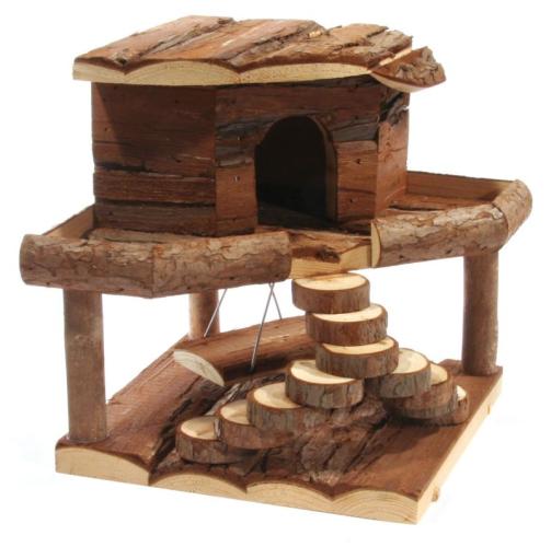 Hamster Beachhouse, 19x19x27.5cm, aus Naturholz – swisspet