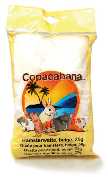 Hamster-Nistmaterial Hamsterwatte, beige, 25g, 12x25x4.5cm – Copacabana