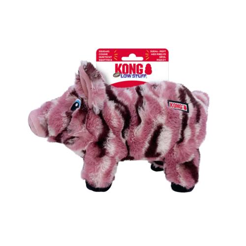 KONG Low Stuff Stripes Pig M, 16.5x26.7x7.6cm