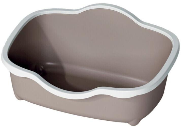 Katzentoilette Très Chic open 56x39x26cm, weiss/taupe – Kerbl