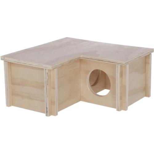 Nagerhaus natural, 3 Kammern 24x24x11cm – Kerbl