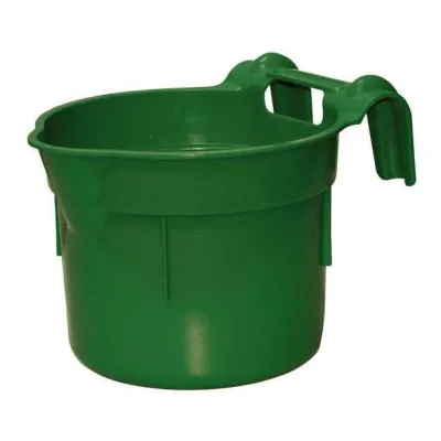 Geflügelfuttertrog Futtertrog zum Einhängen, grün HangOn, ca. 8l – Kerbl