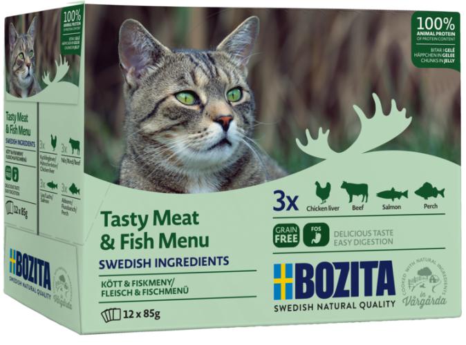 Bozita HiG Multibox Fleisch- & Fisch-Menü 12 x 85 g Katzenfutter