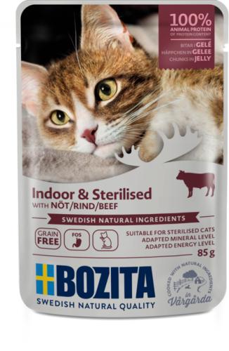 Bozita Pouch Sterilised HiG Rind, Cat, 85 G