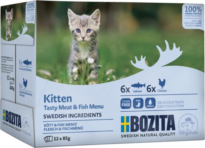 Bozita HiS Multibox Fleisch & Fisch für Kitten 12 × 85 g