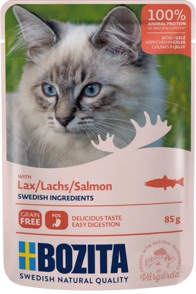 Bozita Pouch HiG Lachs, Cat, 85 G