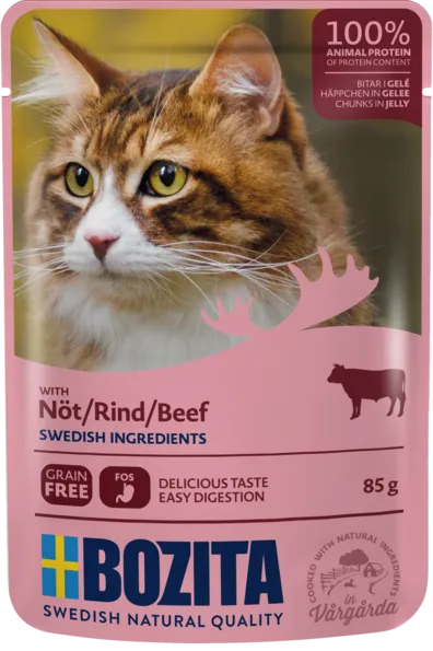 Bozita Pouch HiG Rind, Cat, 85 G