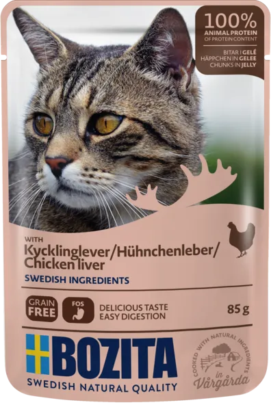 Bozita HiG Hühnchenleber 85 g Nassfutter für Katzen