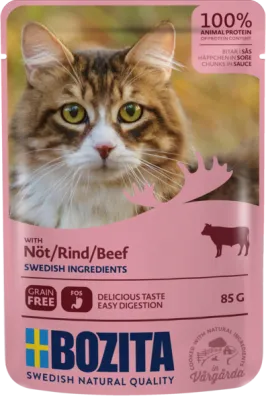 Bozita HiS Pouch mit Rind 85 g Nassfutter Katze