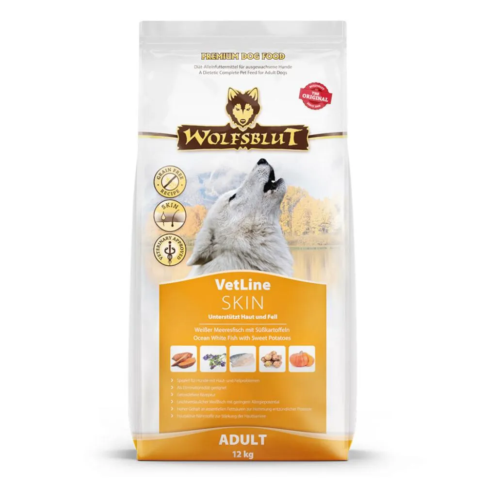 Wolfsblut VetLine Skin & Coat Weissfisch Hundetrockenfutter 12 kg