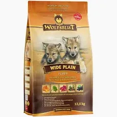 Puppy Wide Plain - Pferd mit Süsskartoffel 12.5kg von Wolfblut ist Glutenfreies Alleinfutter für die Lebensphase Welpe