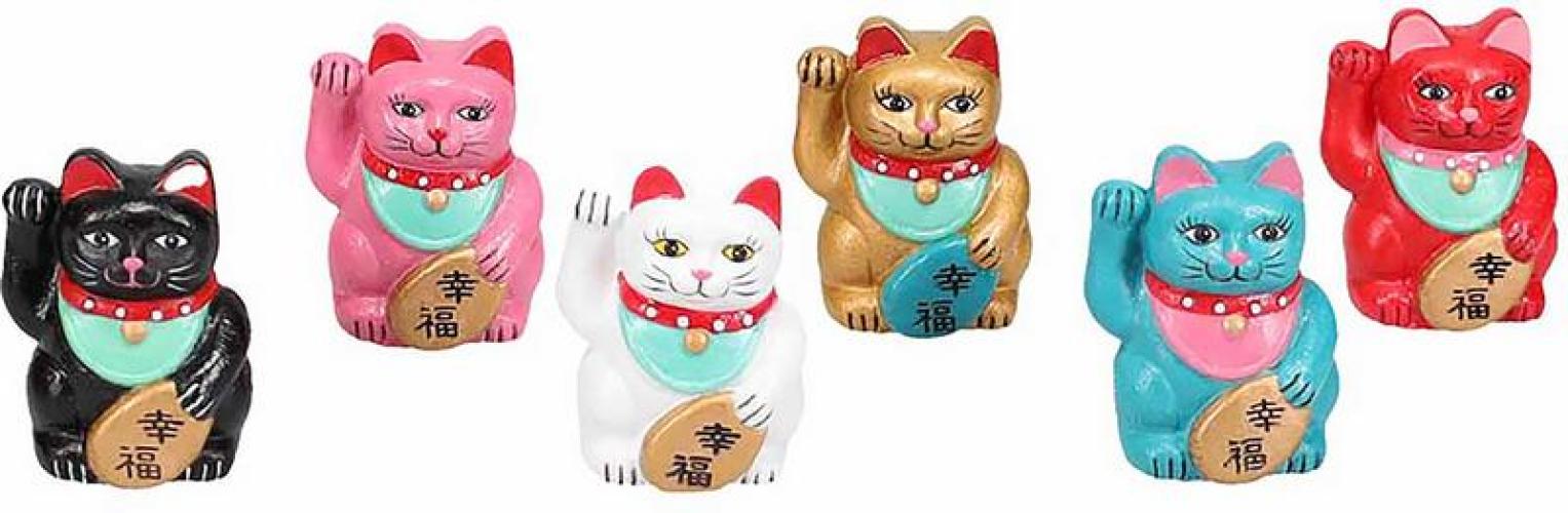 Laroy EBI Aqua Della Lucky Cat 4x35x5cm display gemischte Farben