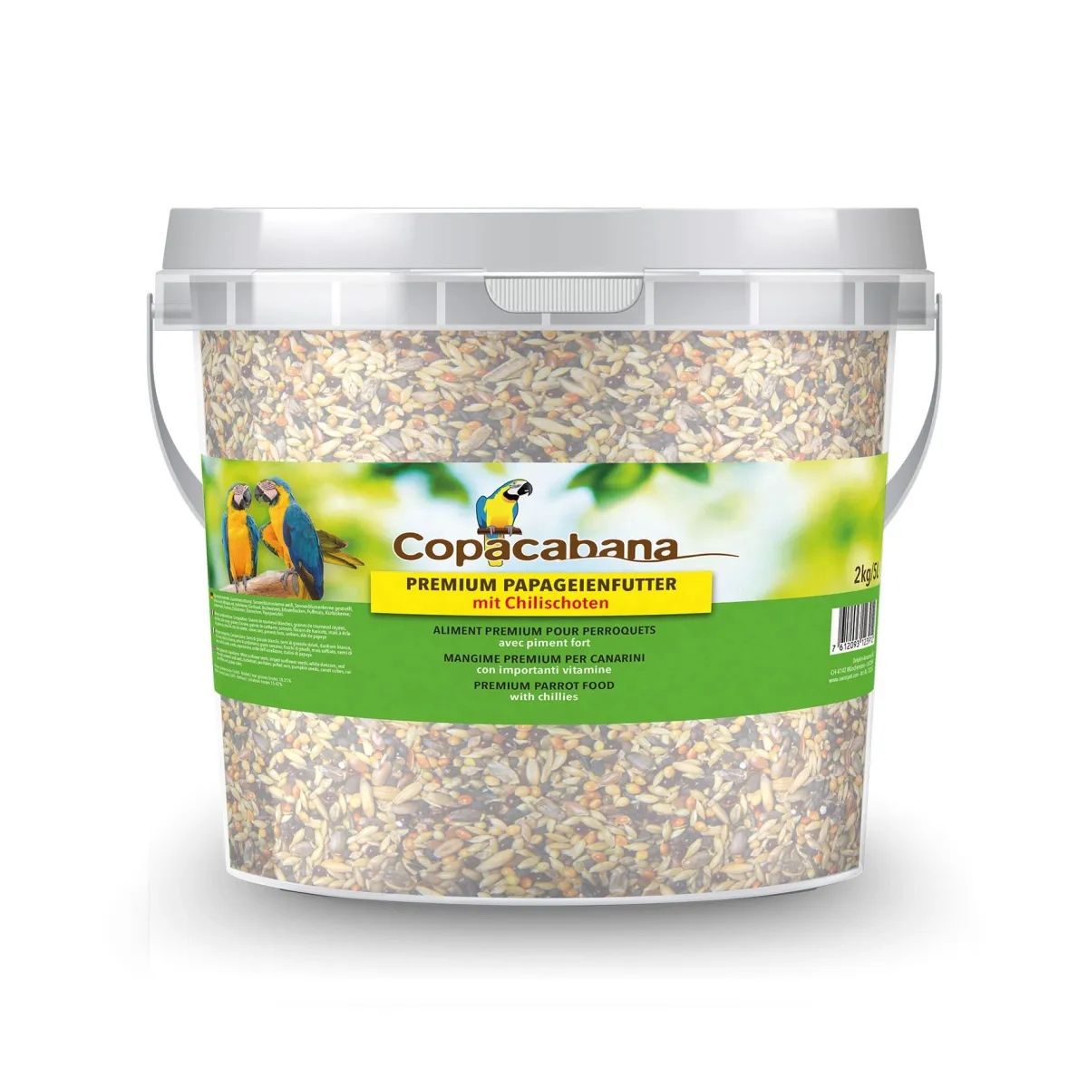 Papageienfutter Premium Papageienfutter 2 kg Kübel – Copacabana