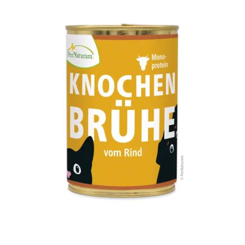 Futterergänzung Knochen-Brühe vom Rind für Hunde und Katzen 400 ml – PerNaturam