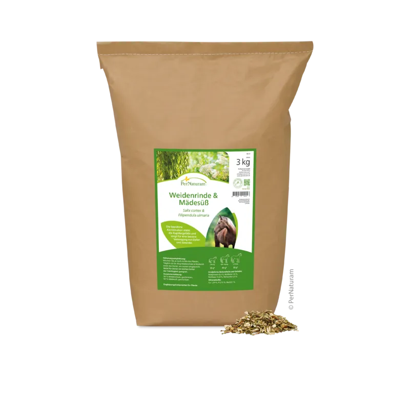 Ergänzungsfutter Pferd Weidenrinde/Mädesüß 3 kg – PerNaturam