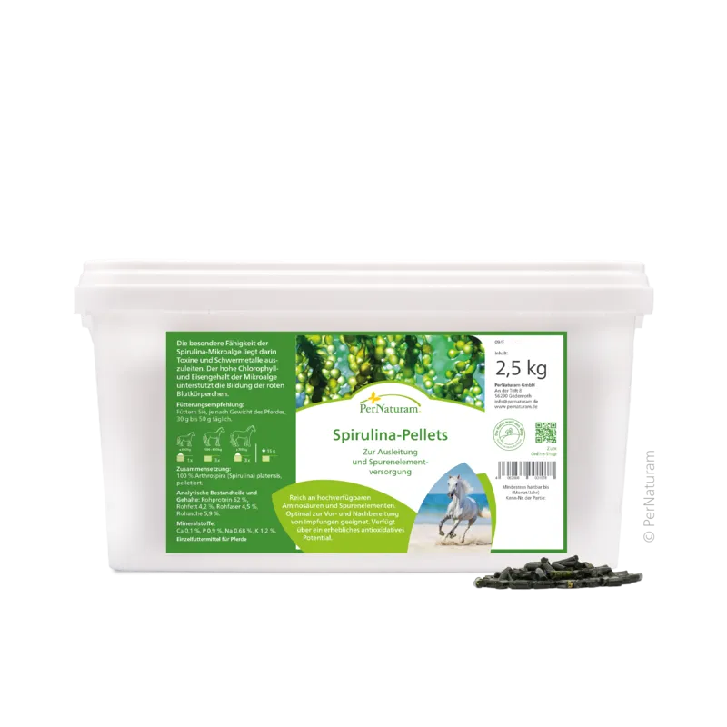 Ergänzungsfutter Pferd Spirulina-Pellets 2.5 kg – PerNaturam