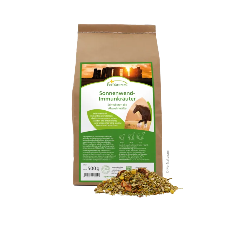 Ergänzungsfutter Pferd Sonnenwend - Immunkräuter 500 g – PerNaturam