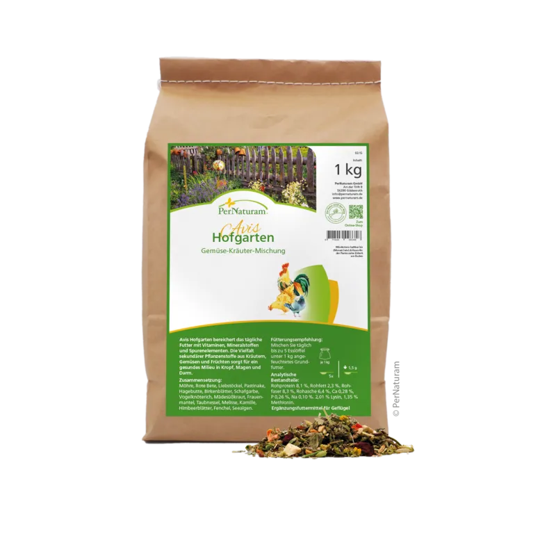Ergänzungsfutter Geflügel Hofgarten (Avis) 1 kg – PerNaturam