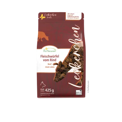 Hundesnack Fleischwürfel vom Rind 425 g – PerNaturam