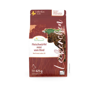 Hundesnack Fleischwürfel mini vom Rind 425 g – PerNaturam