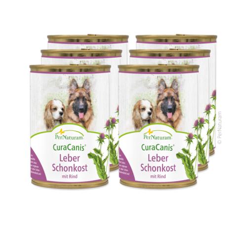 Nassfutter CuraCanis Leber Rind Schonkost 6x 400 g – PerNaturam