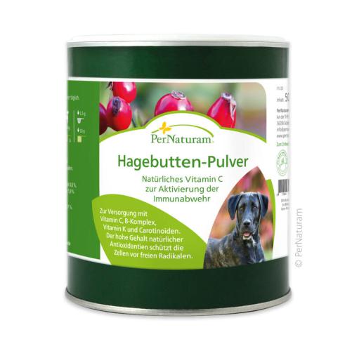 Ergänzungsfutter Hund Hagebuttenpulver 500 g – PerNaturam