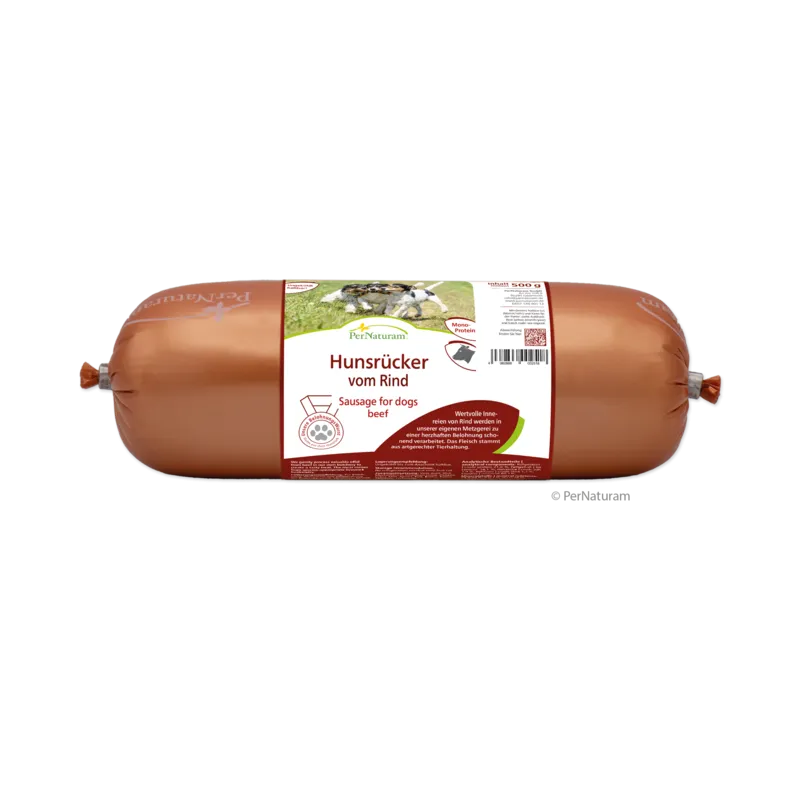 Ergänzungsfutter Hund Hunsrücker vom Rind 500 g – PerNaturam