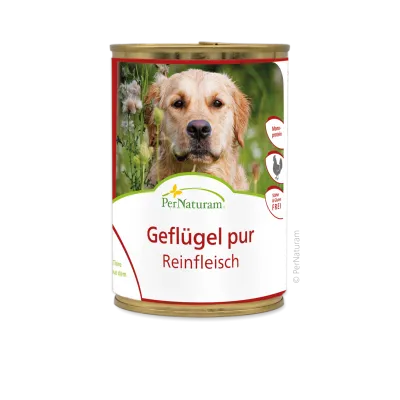 Ergänzungsfutter Hund Reinfleisch Geflügel pur 400 g – PerNaturam