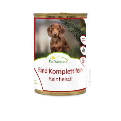 Ergänzungsfutter Hund Reinfleisch Rind Komplett fein 400 g – PerNaturam
