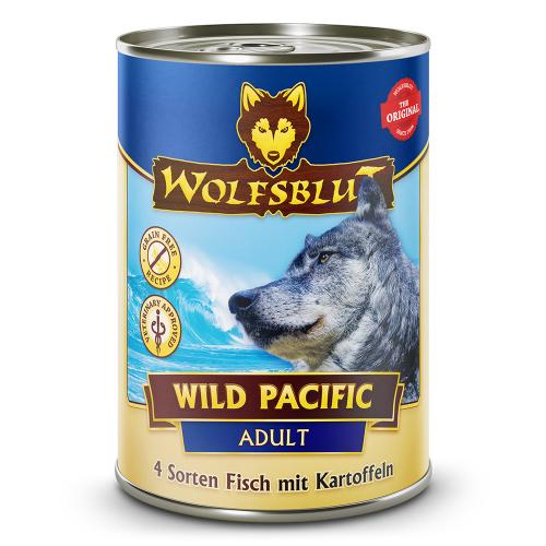 Canine Adult Wild Pacific - Fisch mit Kartoffel  6x395g von Wolfblut ist Glutenfreies Alleinfutter  für die Lebensphase Erwachsen