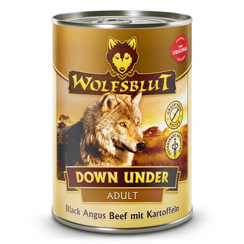 Canine Adult Down Under - Black Angus 6x395g von Wolfblut ist Getreidefrei, Glutenfreies Alleinfutter für die Lebensphase Erwachsen