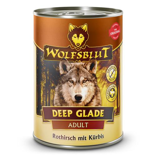 Canine Adult Deep Glade - Rothirsch mit Kürbis 6x395g von Wolfblut ist Getreidefrei, Glutenfreies Alleinfutter für die Lebensphase Erwachsen