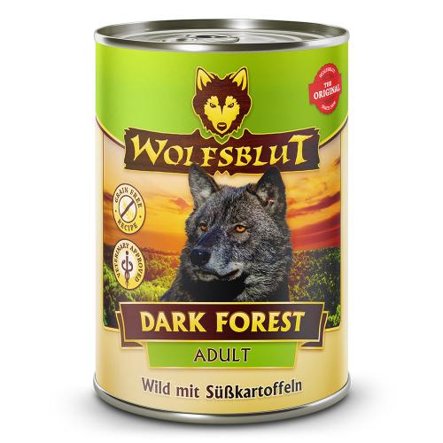Canine Adult Dark Forest - Wild mit Süsskartoffel 6x395g von Wolfblut ist Getreidefrei, Glutenfreies Alleinfutter für die Lebensphase Erwachsen