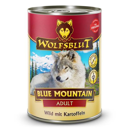 Canine Adult Blue Mountain - Wild mit Kartoffel 6x395g von Wolfblut ist Getreidefrei, Glutenfreies Alleinfutter für die Lebensphase Erwachsen