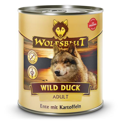 Canine Adult Wild Duck - Ente mit Kartoffel  6x800g von Wolfblut ist Glutenfreies Alleinfutter  für die Lebensphase Erwachsen