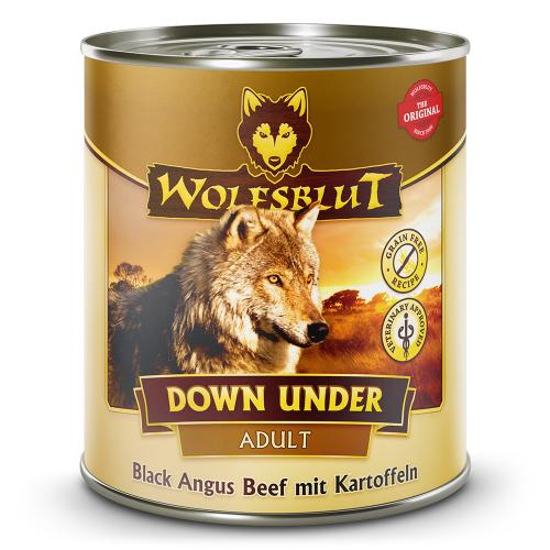 Canine Adult Down Under - Black Angus 6x800g von Wolfblut ist Getreidefrei, Glutenfreies Alleinfutter für die Lebensphase Erwachsen