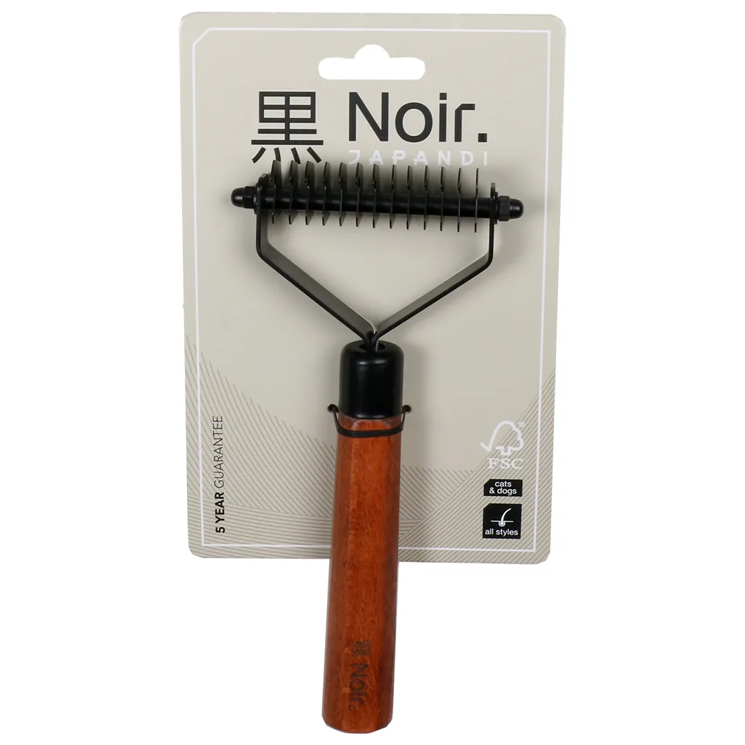 Laroy EBI Japandi Trimmstriegel mit 13 klingen 19x9x2cm braun