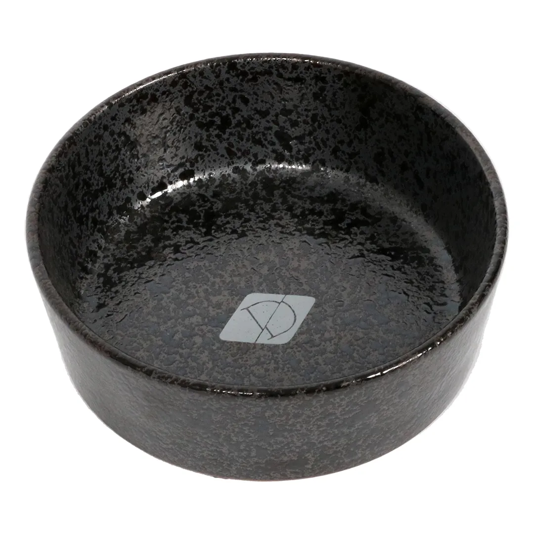 Laroy EBI D&D Home Jasper Futter- und Trinknapf L 1400ml 20x20x75cm Black dots