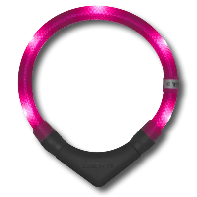 LED-Halsband Plus 35 cm hotpink – LEUCHTIE